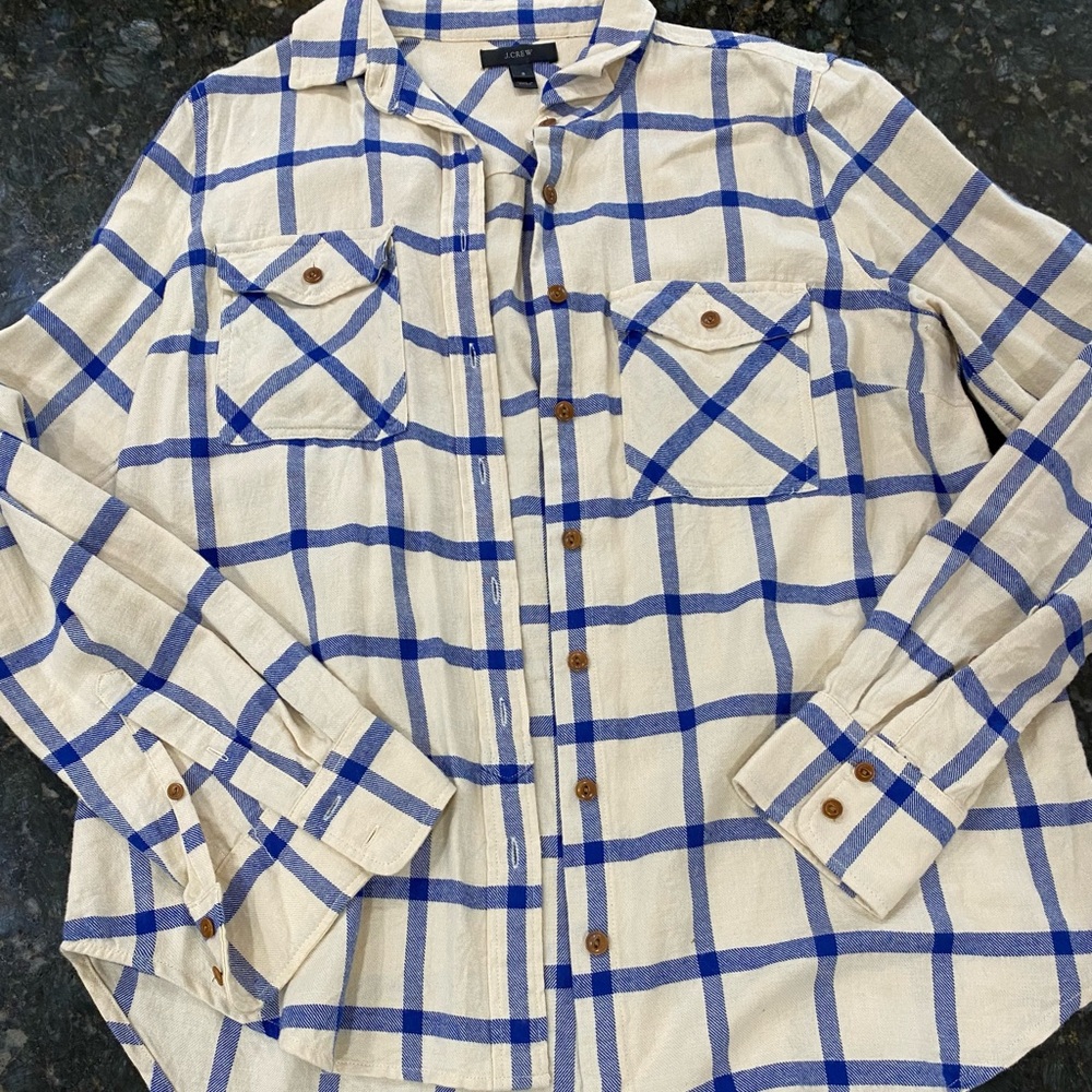Jcrew womens flannel button down
